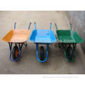 four-wheeled wheelbarrow